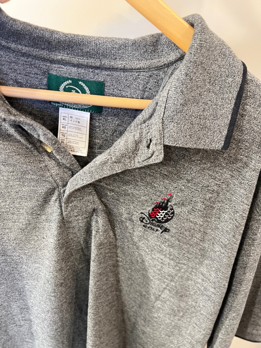 Disney Men's Gray Polo with Embroidered Golf Logo - Picture 2 of 5